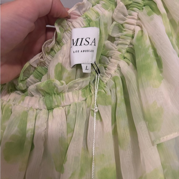 Misa Los Angeles Rumi Dress in Honeydew Blossom Size Large NWT - Picture 5 of 8